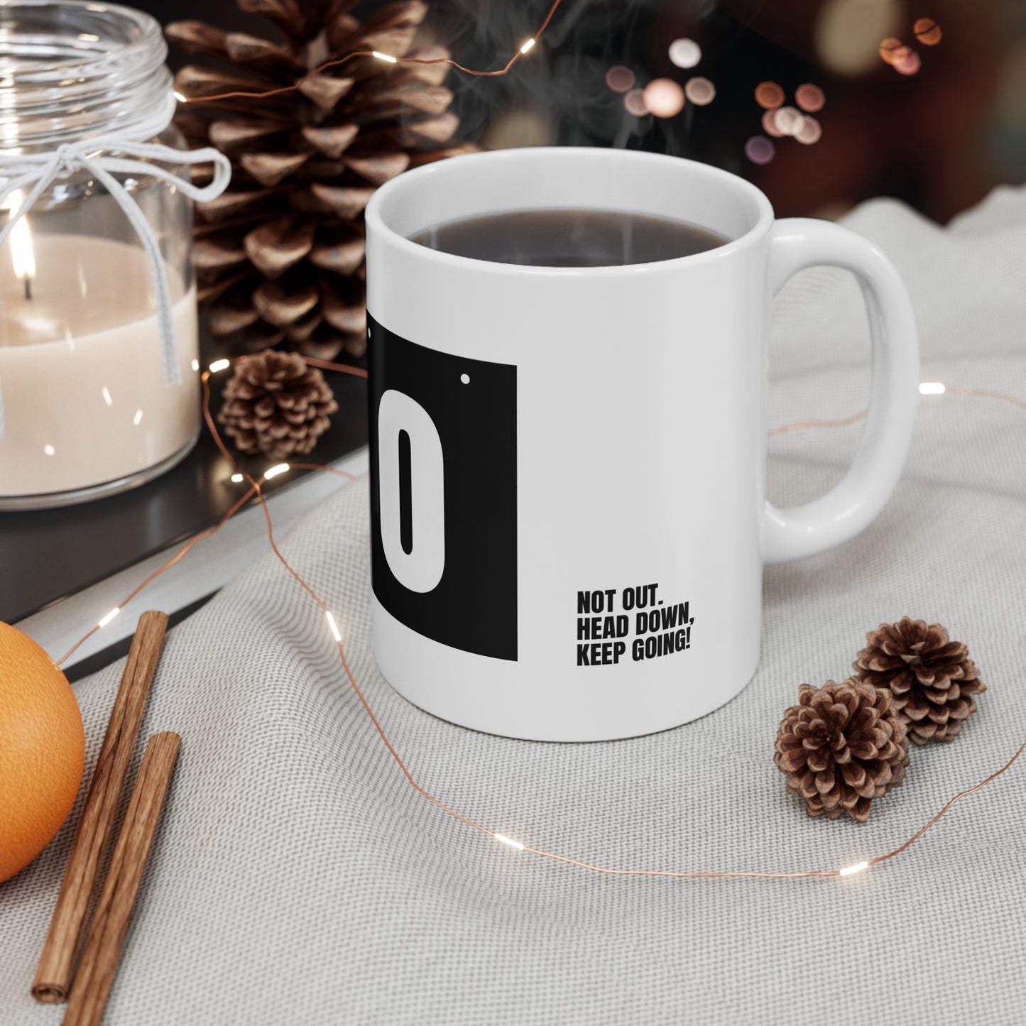 60 Not Out Mug - Dot Ball Prints