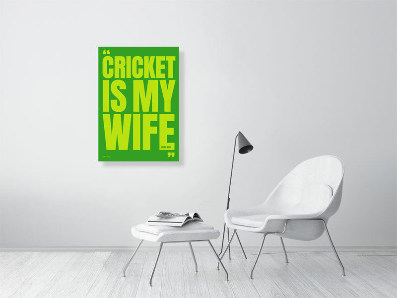 Cricket art poster
