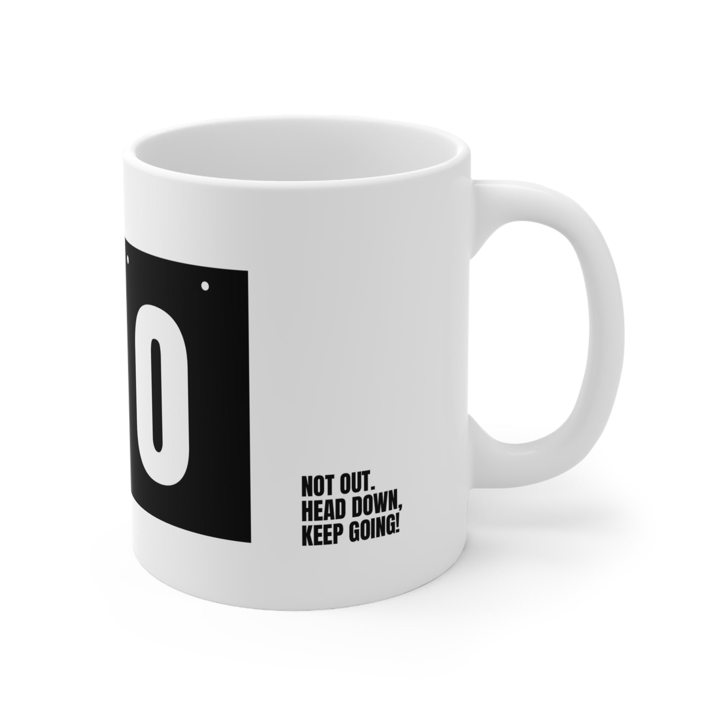 60 Not Out Mug - Dot Ball Prints
