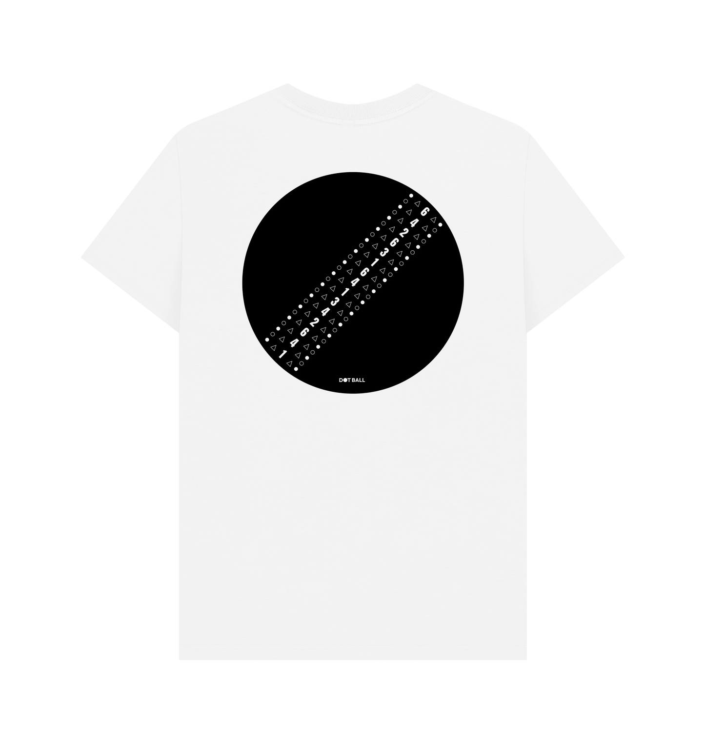 Dot ball Printed white T-shirt with Cricket design on the back