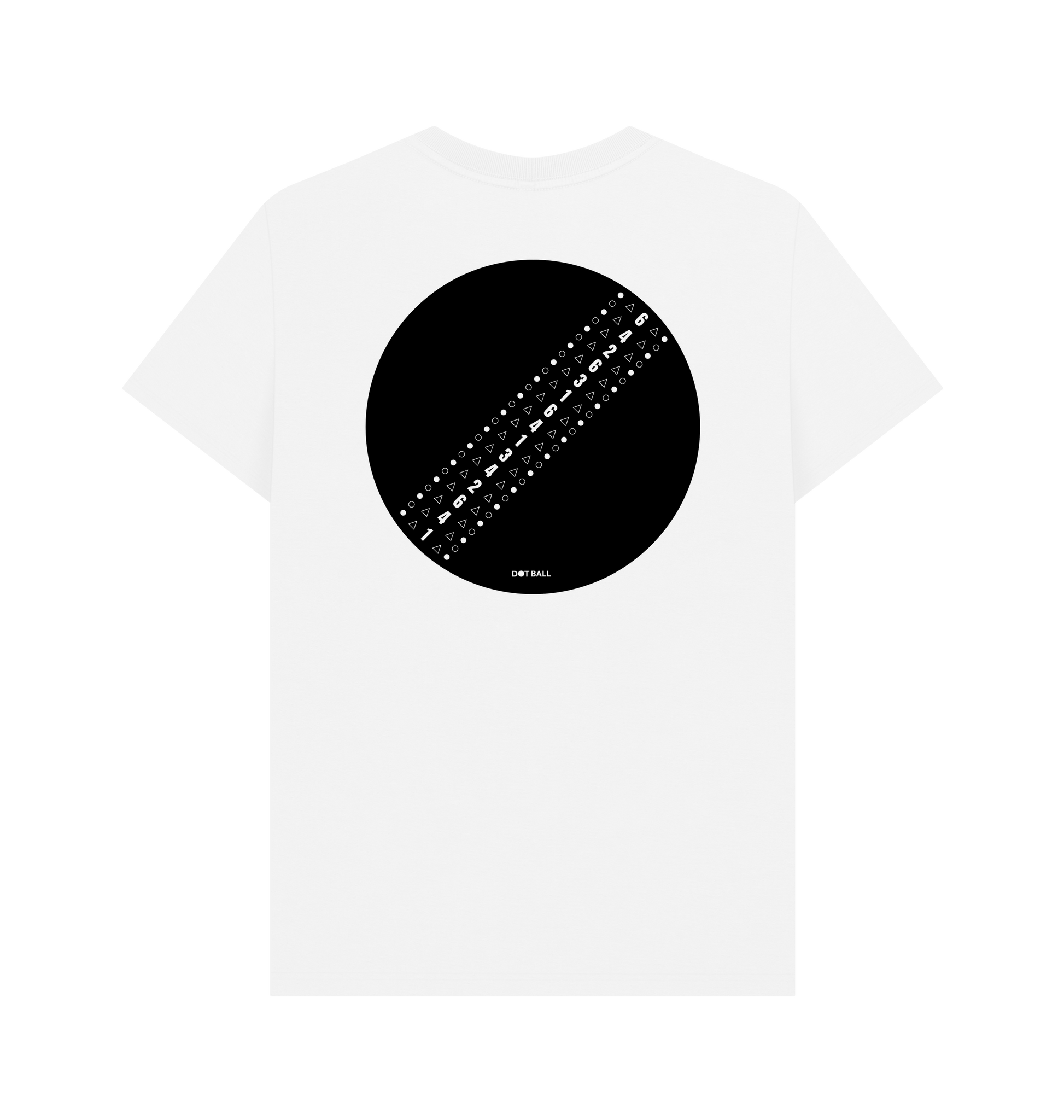 Dot ball Printed white T-shirt with Cricket design on the back