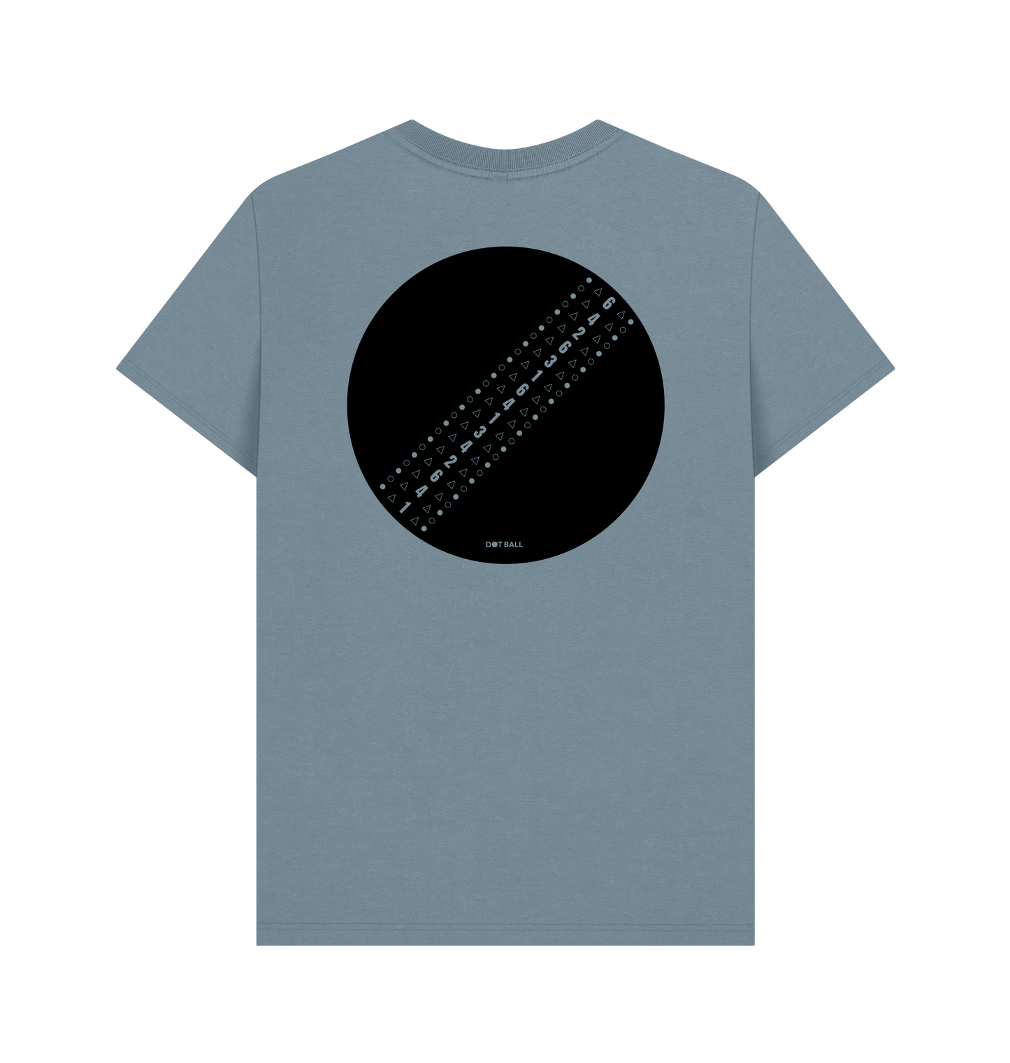 Dot ball Printed blue T-shirt with Cricket design on the back