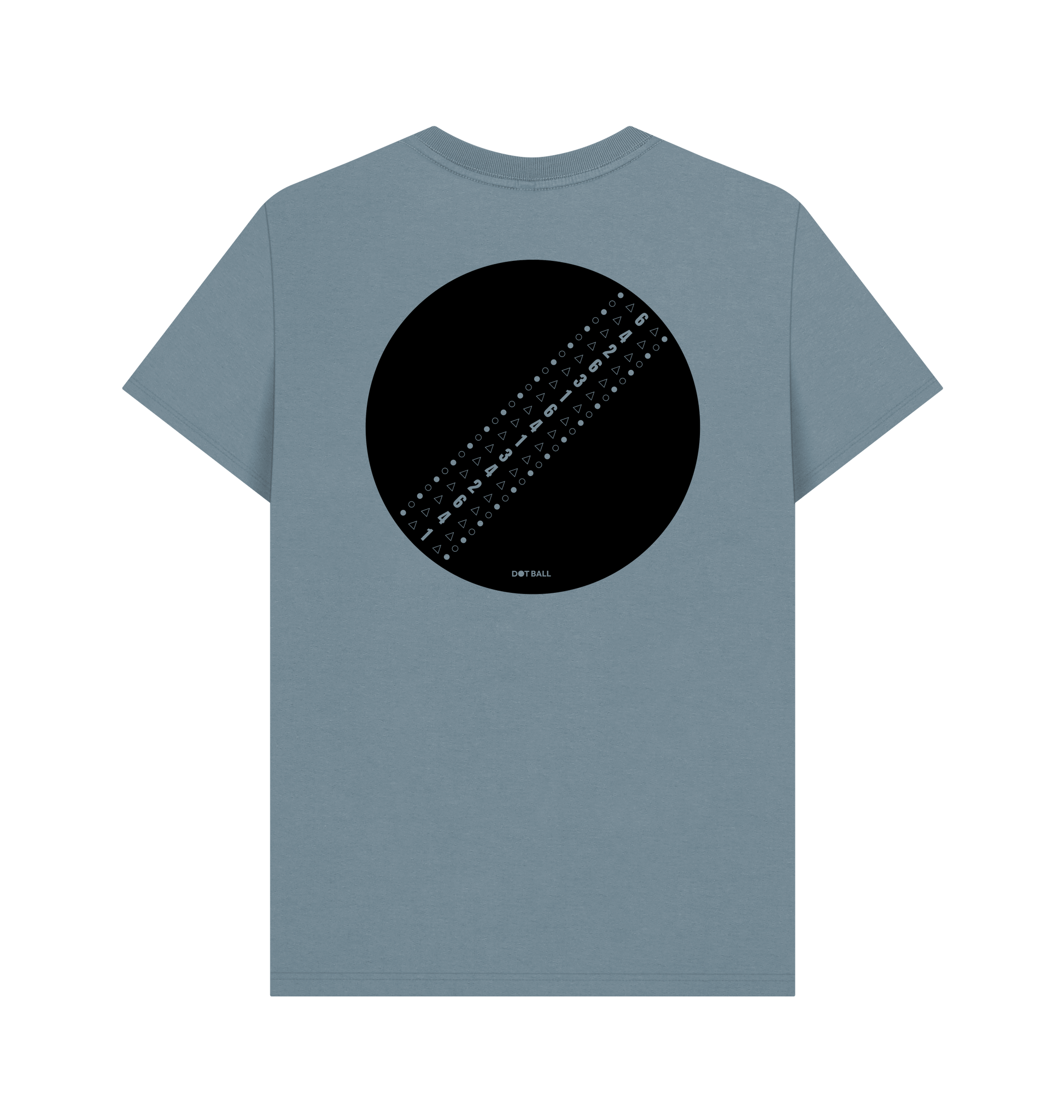 Dot ball Printed blue T-shirt with Cricket design on the back
