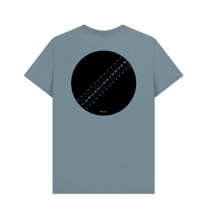Dot ball Printed blue T-shirt with Cricket design on the back