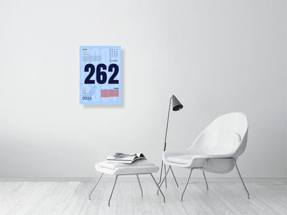 A2 cricket statistics poster detailing Joe Roots 262 innings text on a blue background