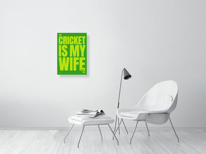Cricket art poster