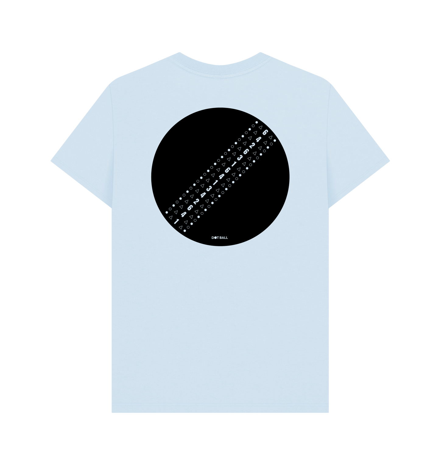 Dot ball Printed sky blue T-shirt with Cricket design on the back