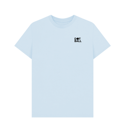 Dot ball Printed sky blue T-shirt with Cricket design on the back