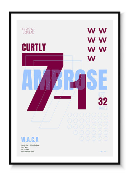 Curtly Ambrose 7-1 - Dot Ball Prints